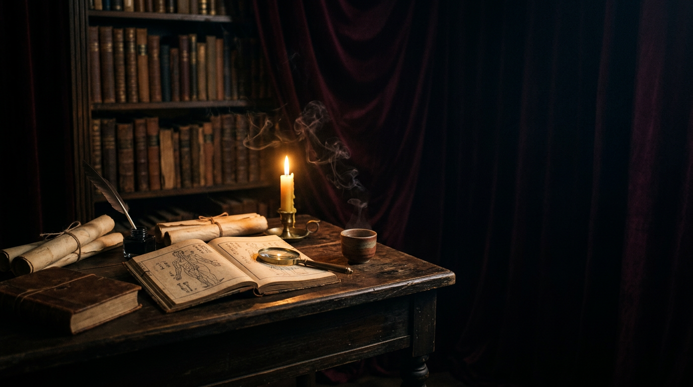 Estinoの学び舎を象徴する書物とロウソクの写真